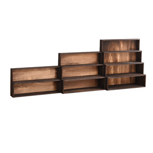 实木桌面置物架收纳柜博古架茶具茶杯架茶托茶棚茶壶阶梯摆件搁架