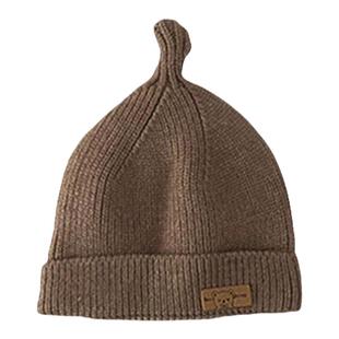 婴儿帽子秋冬季加厚纯棉内里奶嘴帽0-6个月新生儿宝宝保暖套头帽8