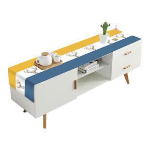 北欧风仿棉麻电视柜盖布长方形轻奢高级感五斗橱鞋柜盖巾新款桌布