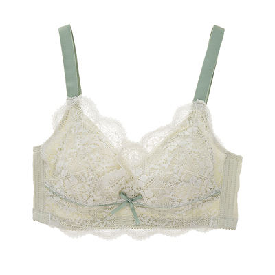 大胸显小内衣女薄款蕾丝文胸罩