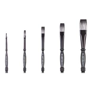 韩国ArtSecret雪狐毛动物毛87F软平头水彩丙烯画笔实物彩绘画排笔