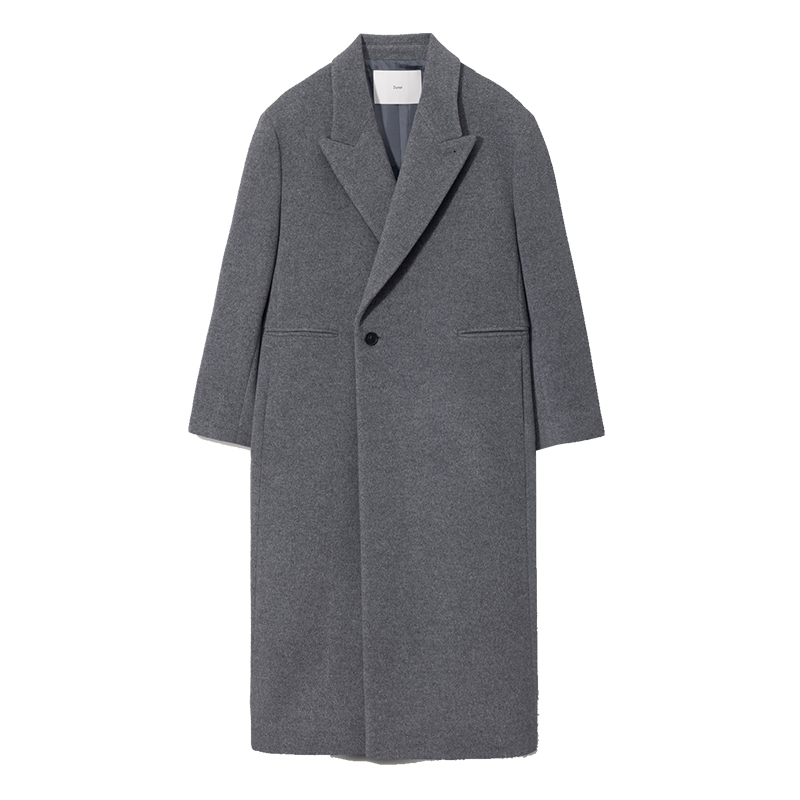 Dunst2025冬新品中性宽松经典双排扣羊毛大衣外套UDCO5D127