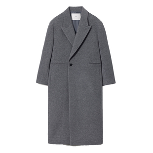Dunst2025冬新品中性宽松经典双排扣羊毛大衣外套UDCO5D127