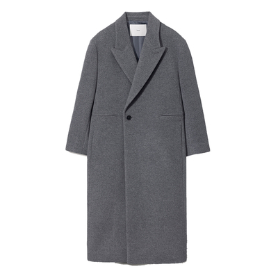 Dunst2025冬新品中性宽松经典双排扣羊毛大衣外套UDCO5D127