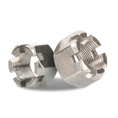 304不锈钢六角开槽螺母 GB6181槽型螺帽M24M27M30M33-M48*1.5*2*3