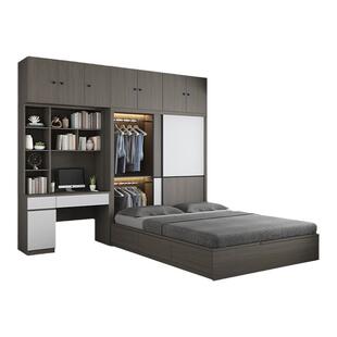 新榻榻米床衣柜一体卧室小户型组合套装现代简约塌塌米储物儿童床