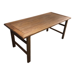 老榆木茶桌中式禅意纯实木长条桌复古原木书桌餐桌小户型多功能桌