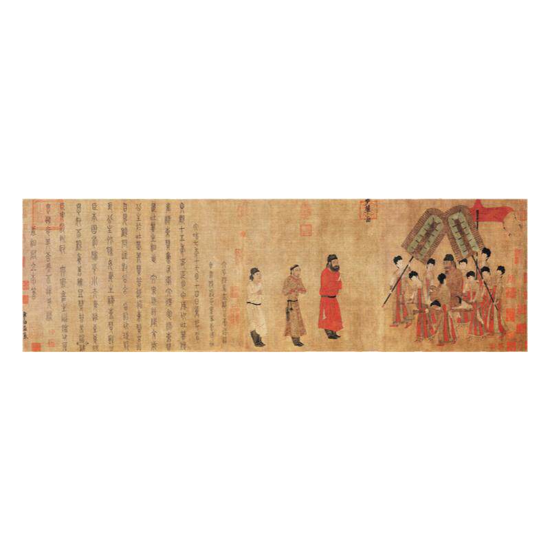 阎立本 步辇图 古画原版复制真迹高清国画画芯唐代国画人物画临摹
