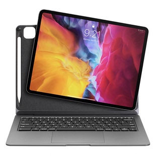 doqo全铝合金ipad pro12.9英寸磁吸妙控键盘带8合1扩展坞适用苹果平板电脑专用Air13触控一体外接口平替背光