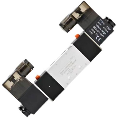 二位五通电磁阀双线圈4V220一08 4V320-10 AC220V 4V420-15 DC24V