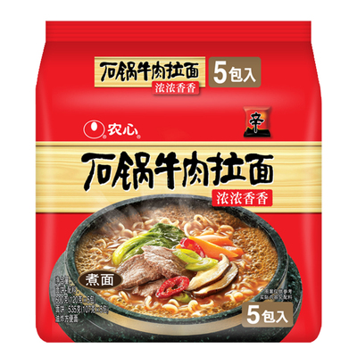 农心石锅牛肉拉面袋面方便面