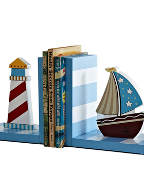 海洋摆件帆船儿童房家居卡通书籍