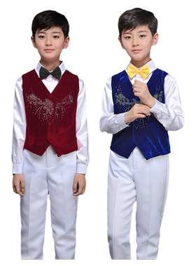 男童礼服马甲套装花童表演演出