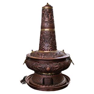 铜之魂 铜火锅鸳鸯环保植物油木炭两用涮肉炊锅中式传统炉子加厚