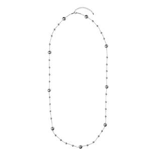 长款灰色珍珠毛衣链轻奢高级感秋冬百搭项链2026新款爆款正品女款