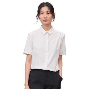 宿·色职业短袖衬衫女夏季公务员面试穿搭OL通勤女装工装白色衬衣