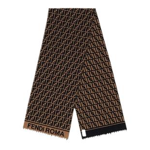 自营1h可退 欧洲直邮FENDI芬迪男女通用印花围巾