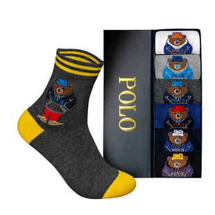 polo袜子纯棉男袜纯棉全棉防臭男士袜子2025新款冬袜子男款运动袜