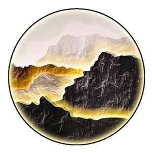 山影幻昼装饰灯光画客厅餐边柜茶室玄关卧室新中式高级实物装置画