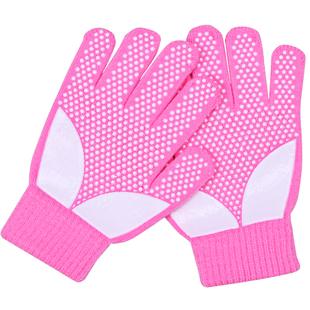 滑冰手套儿童烫钻防滑手套针织防摔冰舞滑冰手套加厚防水男女手套