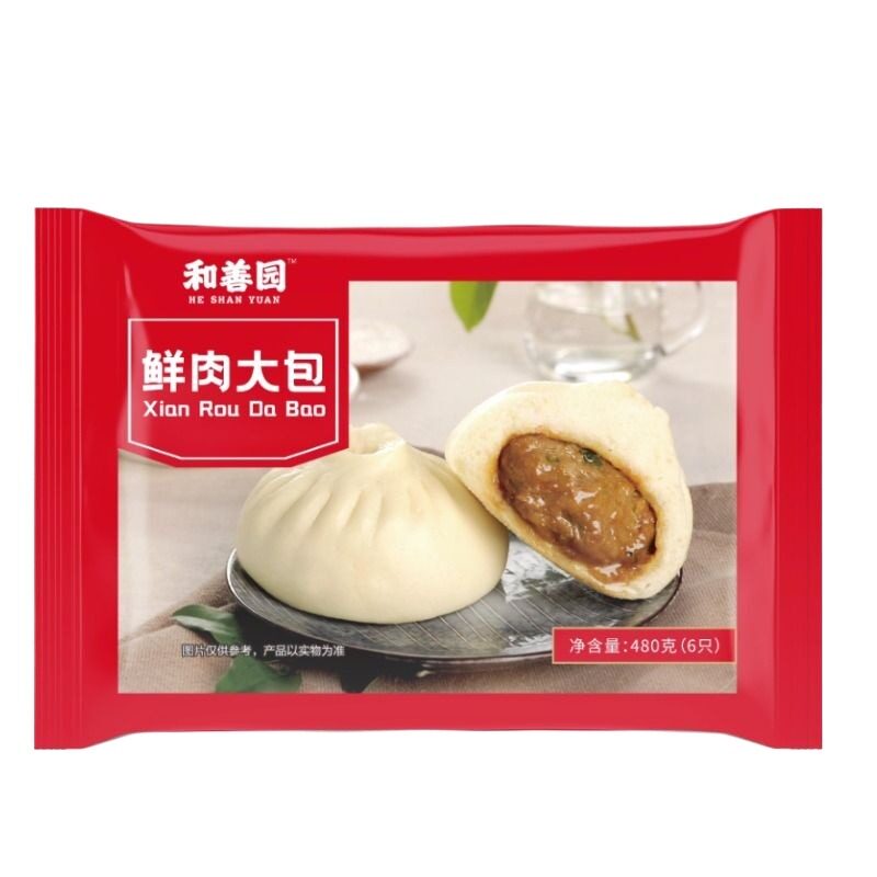和善园招牌鲜肉大包子早饭速冻半成品营养早餐豆沙包速食烧麦面点
