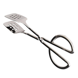 不锈钢烧烤肉面包熟食物蛋糕自助餐菜水果牛排剪刀式食品夹子商用