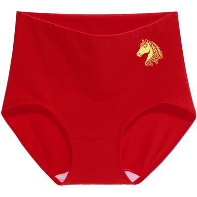 蝶安芬本命年红色女式内裤女高腰