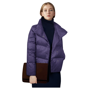 帝柔品牌女装2025冬短款气质羽绒服欧美时尚修身上衣外套百搭保暖