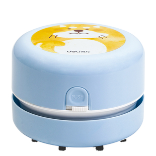 得力文具桌面吸尘器学生便携自动小型吸橡皮擦铅笔屑电动迷你微型大吸力桌面清洁器清理桌面键盘吸屑机