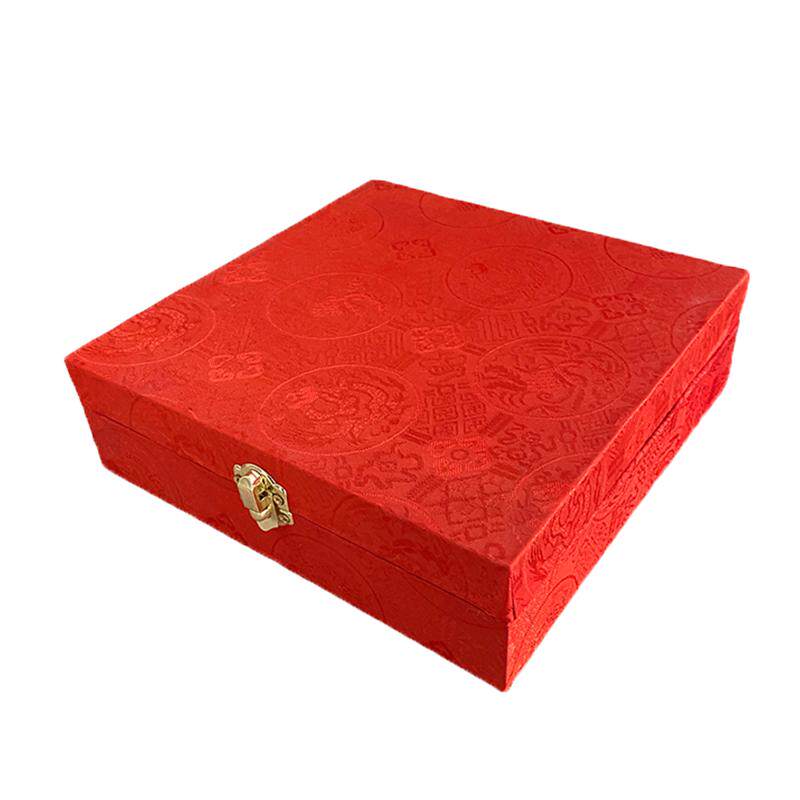 玉石平安扣和氏璧玉盘璧圆形摆件茶饼复古锦盒礼品包装盒定制