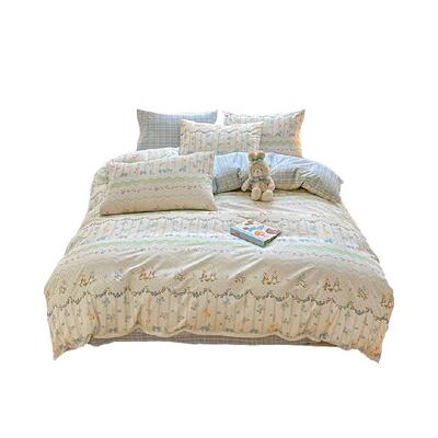 洁丽雅纯棉被套柔软舒适活性印染