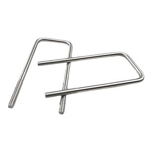 国标304不锈钢直角U型螺栓u型螺丝方卡方形管卡方型卡箍抱箍卡扣