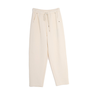 西町村屋百搭简约宽松系带哈伦裤