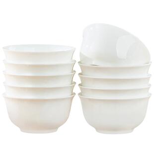 骨瓷碗家用饭碗2026新款轻奢好看的纯白骨瓷餐具碗碟套装碗盘组合