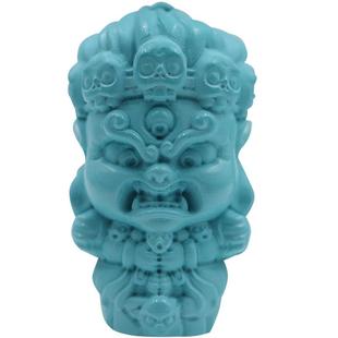 优化绿松石大黑天财神文玩手串配珠守护神吊坠挂件宝宝佛三通配饰