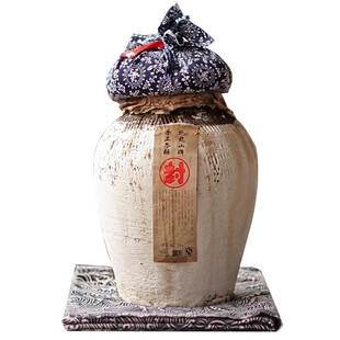 绍兴特产黄酒十年陈半甜 善酿酒冬酿手工收藏保存10斤坛装 包物流