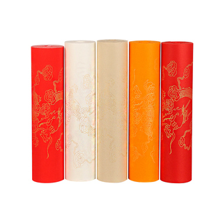 描龙百米长卷作品纸大红佛黄仿古加厚万年红半生半熟书法纸