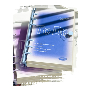 A6活页笔记本本子活页本可拆卸夹扣环不硌手线圈本初中高中生专用高颜值考研大学生公考错题记事记录日记本