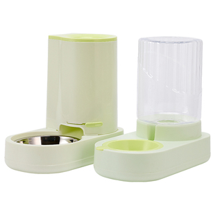 猫咪饮水机自动喂食器猫咪饮水器不插电狗狗喝水器猫碗双碗猫饭碗