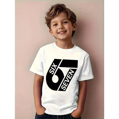 F 81536 Six Seven Print T-Shirt 印花短袖T恤 跨境主打亚马