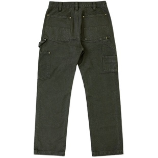 红风 咔哈特帆布工装裤美式直筒矿工裤白色双膝伐木裤 130周年B01