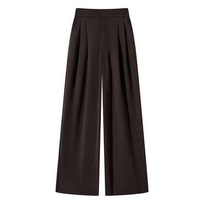 LIMONN美拉德通勤气质秋冬厚款高腰阔腿西裤休闲裤拖地裤