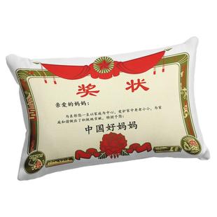 创意奖状抱枕母亲节毕业同学教师节生日礼物搞怪文字定制靠枕枕头