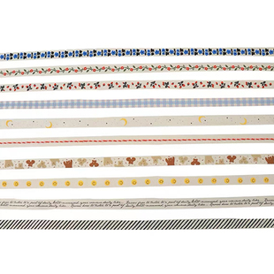 韩国进口dailyl纯棉印花人字带织带礼物包装带束口袋装饰抽绳90cm