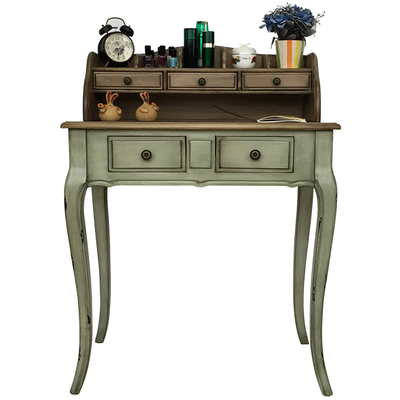 小户型地中海做旧梳妆桌美式书桌