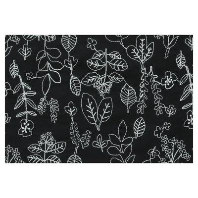 日本进口60支纯棉满绣叶影蔓枝