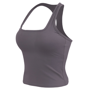 岚纹含胸垫健身背心女瑜伽服上衣普拉提训练文胸工字美背运动内衣