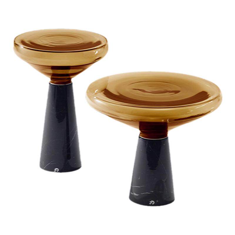 家选北欧现代Bell Table蘑菇云手工玻璃铃铛家用客厅茶几边几定制