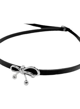 皮女甜美辣妹项圈蝴蝶结小众