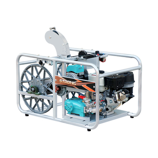 精德免黄油汽油打药机360度旋转收放管农用高压全自动遥控喷雾机